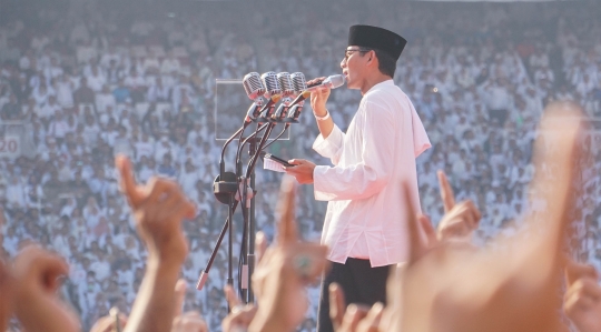 Gaya Pidato Prabowo-Sandiaga Saat Kampanye Akbar di GBK