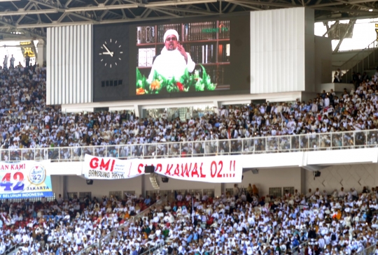 Kampanye Akbar, Habib Rizieq Syihab Hadir di Layar Lebar GBK