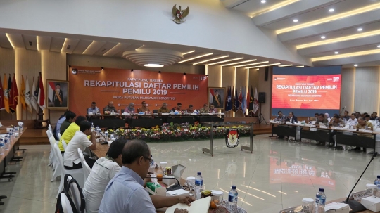 KPU Gelar Rapat Pleno Rekapitulasi Daftar Pemilih 2019