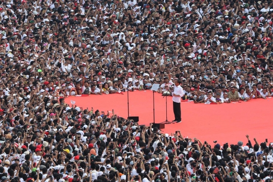 Orasi Jokowi di Depan Ribuan Pendukungnya