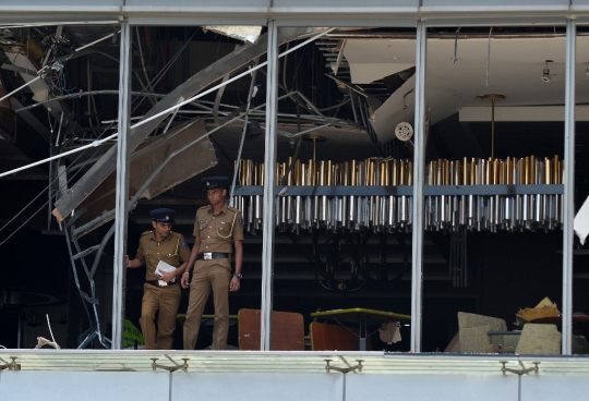 Kerusakan Hotel Sri Lanka Usai Serangan Bom