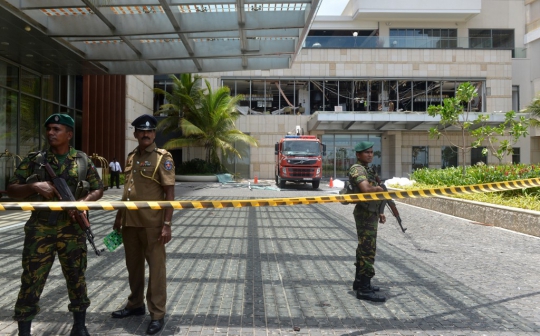 Kerusakan Hotel Sri Lanka Usai Serangan Bom