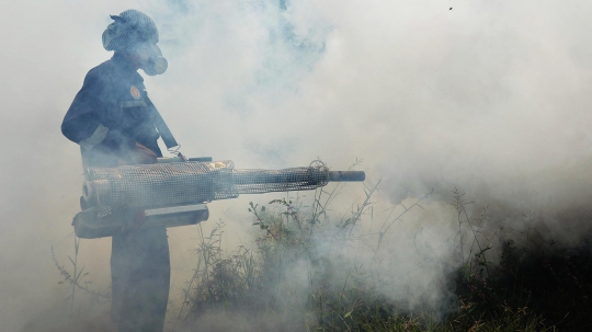 Cegah DBD, Kawasan Kedaung Jakarta Barat di Fogging