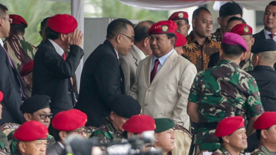 Gaya Prabowo Hadiri Peringatan HUT Kopassus di Cijantung