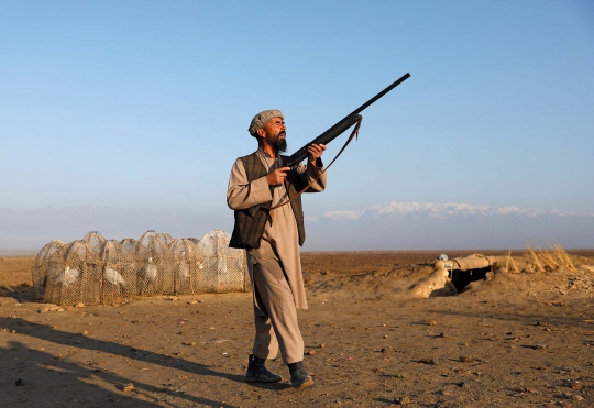 Intip Cara Warga Afghanistan Berburu Bangau