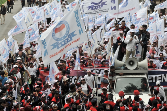 May Day, Ribuan Buruh Se-Jabodetabek Turun ke Jalan