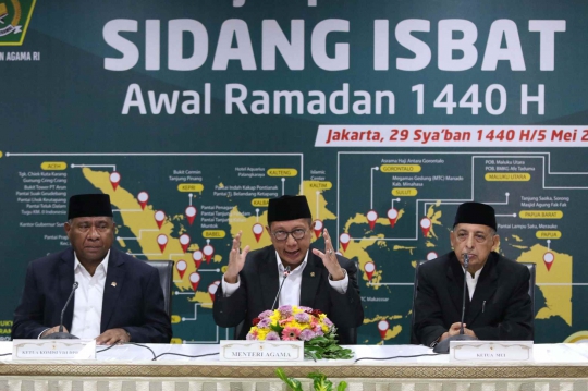 Menteri Agama Umumkan Awal Ramadan 1440 Hijriah