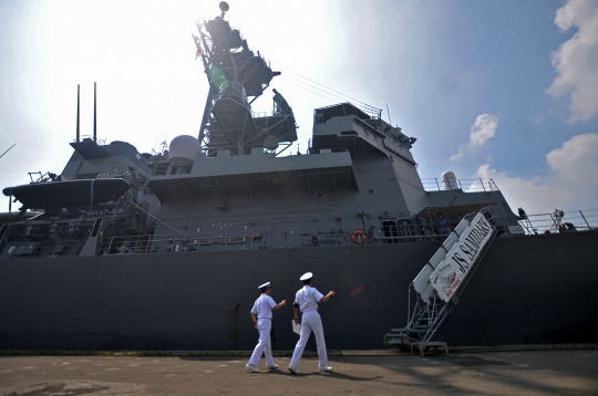 Kapal Penghancur Jepang berlabuh di Tanjung Priok