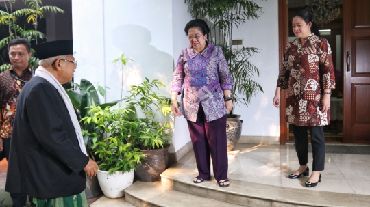 Silaturahmi, Ma'ruf Amin Kunjungi Kediaman Megawati