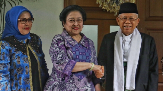 Silaturahmi, Ma'ruf Amin Kunjungi Kediaman Megawati