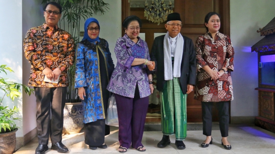 Silaturahmi, Ma'ruf Amin Kunjungi Kediaman Megawati