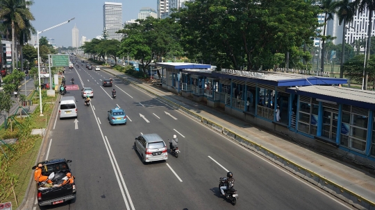 Ada Aksi 22 Mei, Lalu Lintas Jalan Sudirman Terpantau Lengang