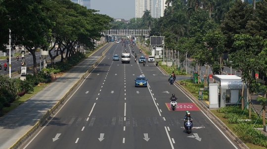 Ada Aksi 22 Mei, Lalu Lintas Jalan Sudirman Terpantau Lengang