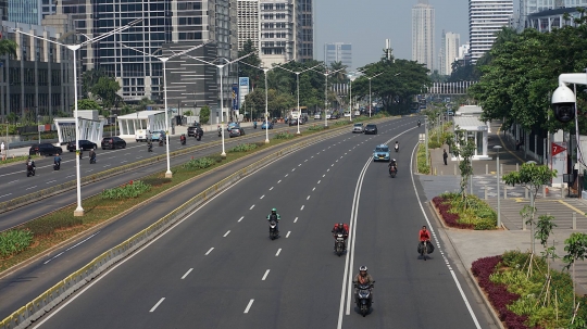 Ada Aksi 22 Mei, Lalu Lintas Jalan Sudirman Terpantau Lengang
