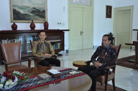 Pertemuan Jokowi dan AHY di Istana Bogor