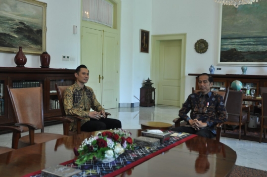 Pertemuan Jokowi dan AHY di Istana Bogor