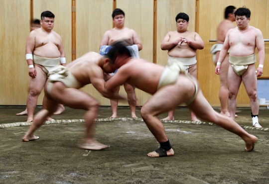 Mengintip Para Pemuda Jepang Berlatih Sumo