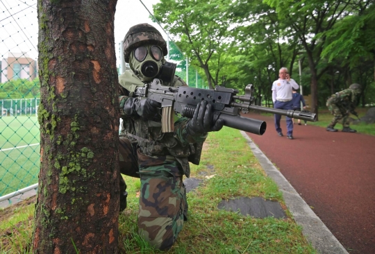 Gaya Militer Korsel Latihan Anti-Teror di Seoul