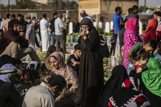Muslim Suriah Rayakan Lebaran di Pemakaman