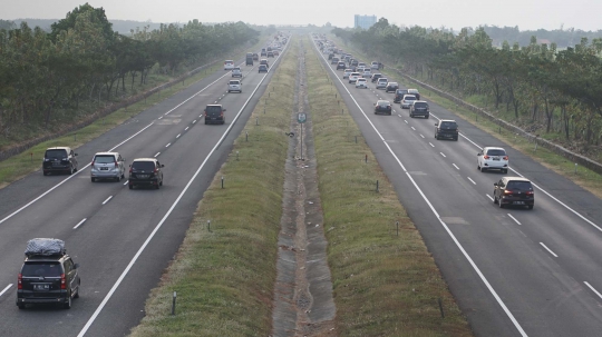 H+3 Lebaran, Tol Palimanan Arah Cikampek Ramai Lancar