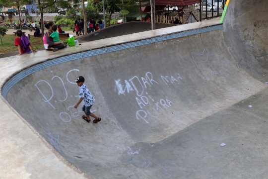Aksi Vandalisme Kotori Area Skate Park RPTRA Kalijodo