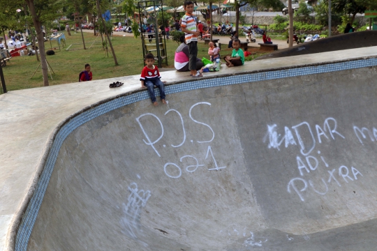 Aksi Vandalisme Kotori Area Skate Park RPTRA Kalijodo