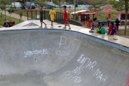 Aksi Vandalisme Kotori Area Skate Park RPTRA Kalijodo