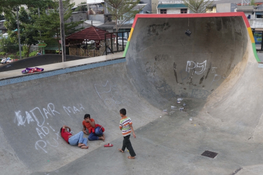 Aksi Vandalisme Kotori Area Skate Park RPTRA Kalijodo