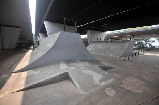 Kondisi Tidak Terawat Skatepark Slipi