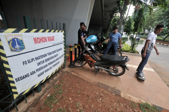 Kondisi Tidak Terawat Skatepark Slipi