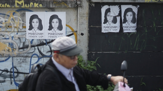 Poster Marsinah dan 13 Aktivis yang Hilang Hiasi Sudut Kota Depok
