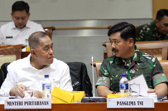 Menhan dan Panglima TNI Bahas Rencana Kerja Bareng DPR