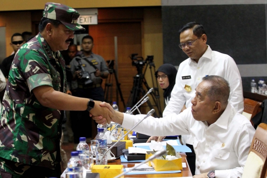 Menhan dan Panglima TNI Bahas Rencana Kerja Bareng DPR