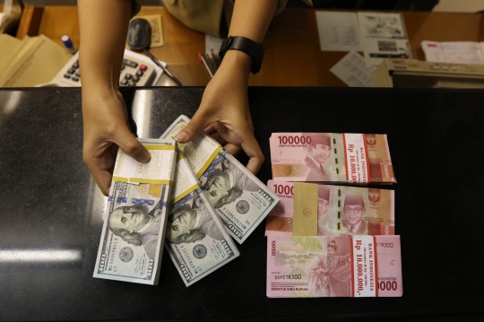 Nikai Tukar Rupiah Terhadap USD Menguat 56,0 Poin