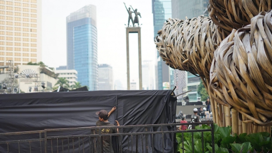 Wujud Panggung Perayaan HUT DKI Jakarta di Bundaran HI