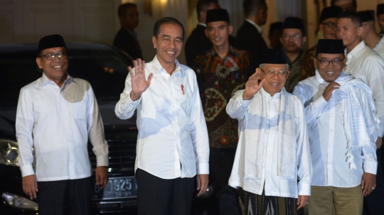 Jokowi Datangi Ma'ruf Amin Sebelum Berikan Keterangan Pers