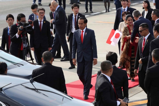 Tiba di Osaka, Jokowi Disambut PM Shinzo Abe di KTT G20