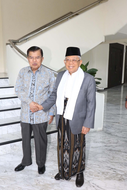 Ma'ruf Amin Temui Jusuf Kalla di Kantor Wapres