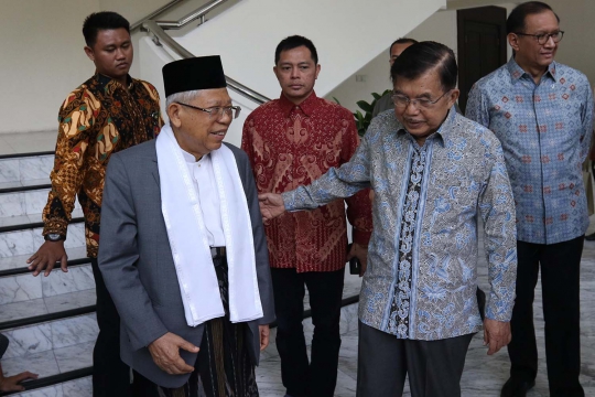 Ma'ruf Amin Temui Jusuf Kalla di Kantor Wapres