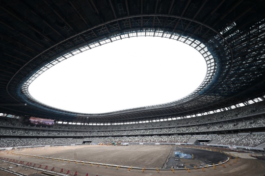 Melihat Pembangunan Stadion Olimpiade Tokyo yang Hampir Selesai