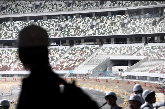 Melihat Pembangunan Stadion Olimpiade Tokyo yang Hampir Selesai