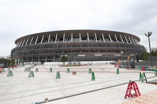 Melihat Pembangunan Stadion Olimpiade Tokyo yang Hampir Selesai