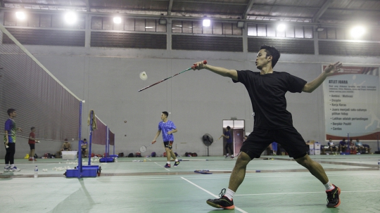 Intip Jonatan Christie dan Anthony Ginting Latihan Jelang Indonesia Open