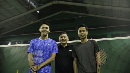 Intip Jonatan Christie dan Anthony Ginting Latihan Jelang Indonesia Open