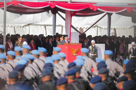 Presiden Jokowi Pimpin Upacara HUT ke-73 Bhayangkara
