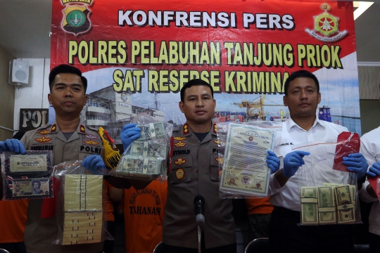 Polres Tanjung Priok Bongkar Kasus Uang Palsu Senilai Rp 300 Miliar