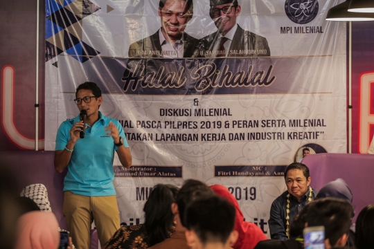 Diskusi Milenial Bareng Sandiaga Uno dan Anis Matta