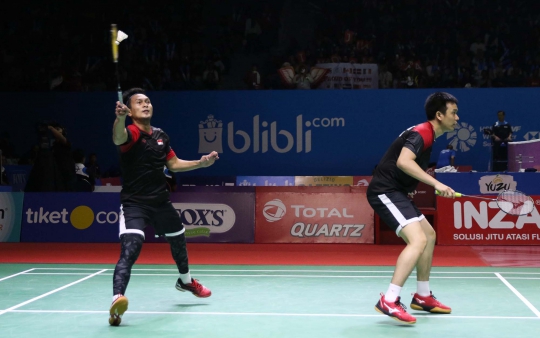 Aksi Ahsan/Hendra Tumbangkan Ganda Putra Inggris