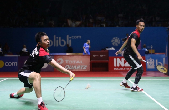 Aksi Ahsan/Hendra Tumbangkan Ganda Putra Inggris