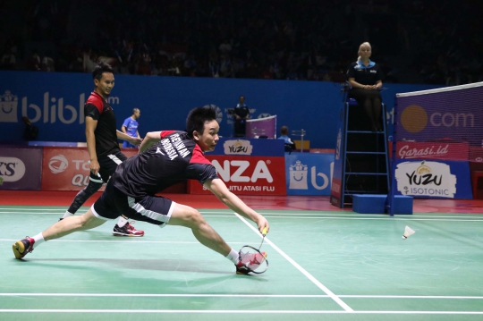 Aksi Ahsan/Hendra Tumbangkan Ganda Putra Inggris